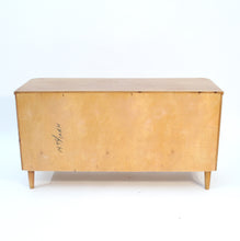 Load image into Gallery viewer, Swedish Modern curved Pyramid Mahogany chest of drawers, ca 1940s