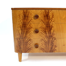 Load image into Gallery viewer, Swedish Modern curved Pyramid Mahogany chest of drawers, ca 1940s