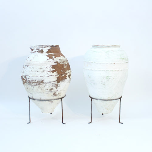 Large pair of early 20th Century Mediterranean Olive Jars, ca 1930s