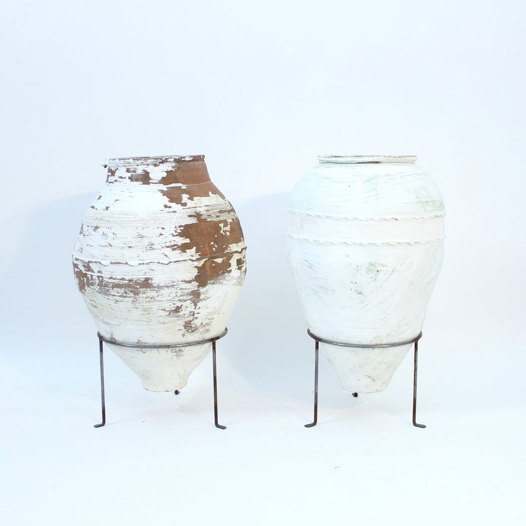 Large pair of early 20th Century Mediterranean Olive Jars, ca 1930s