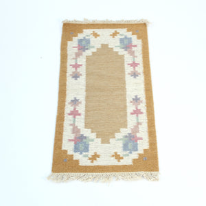 Swedish flat weave Röllakan carpet, 1960s