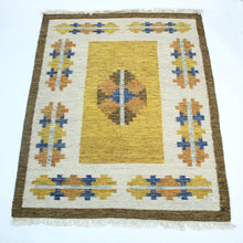 Load image into Gallery viewer, Swedish flat weave Röllakan carpet, 1960s