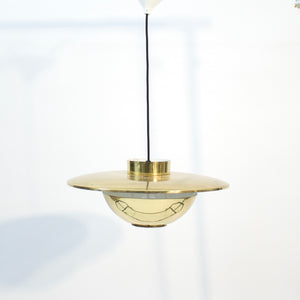 Swedish brass ceiling lamp, attributed to Boréns, 1960s
