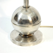 Load image into Gallery viewer, Swedish Modern Art Deco pewter table lamp, ca 1930