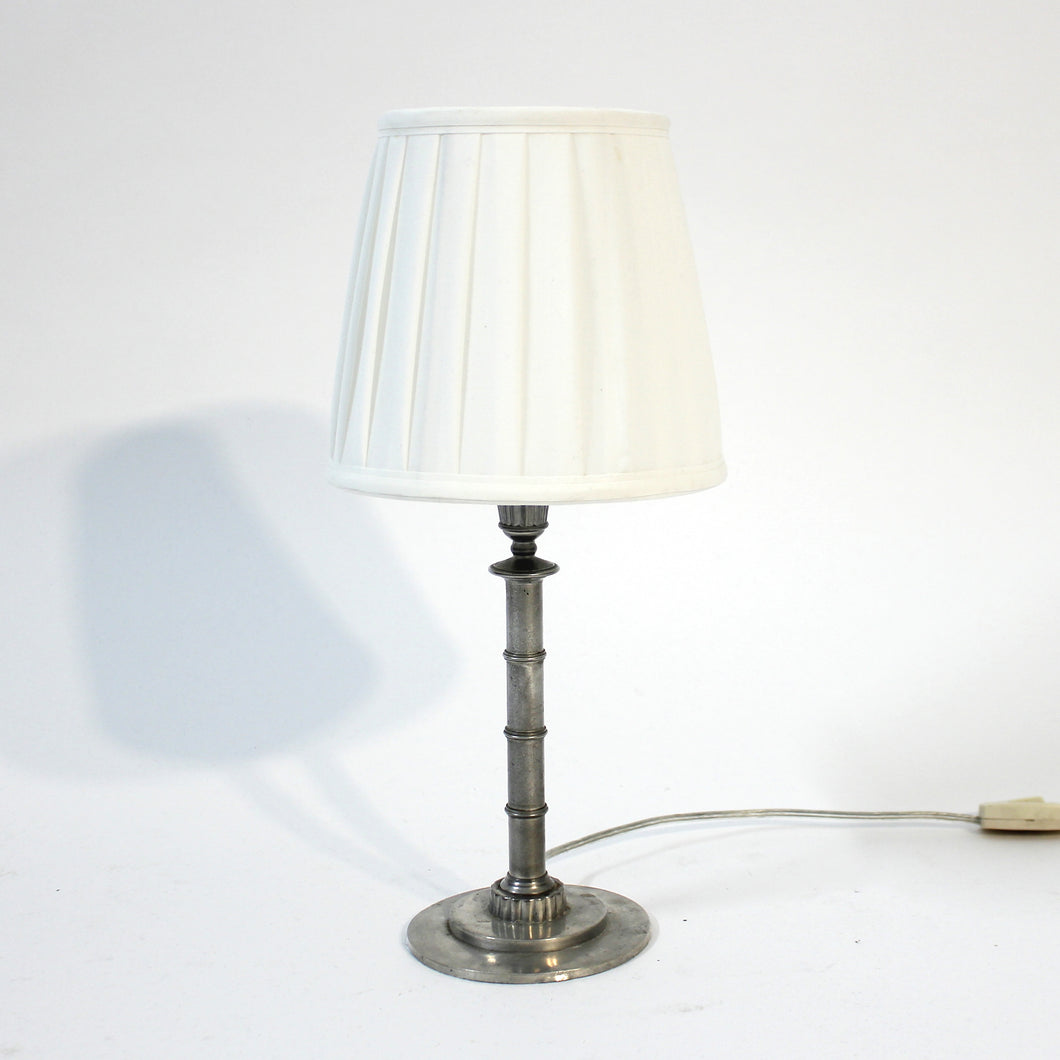 Erik Flemming, Art Deco pewter table lamp, 1930s