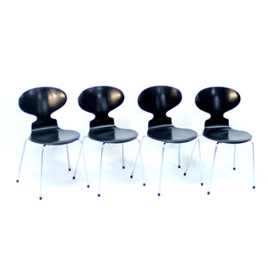 Arne Jacobsen, set of 4 Ant chairs, model, 3100, Fritz Hansen 1969