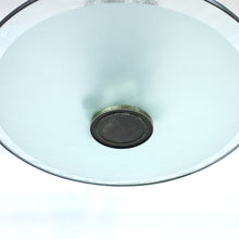 Load image into Gallery viewer, Rare Swedish Grace bronze and frosted glass ceiling lamp with figural motifs, 1920s