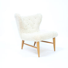 Load image into Gallery viewer, Erik Bertil Karlén, Swedish sheep skin lounge chair for Firma Rumsinteriör, 1940s