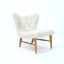 Load image into Gallery viewer, Erik Bertil Karlén, Swedish sheep skin lounge chair for Firma Rumsinteriör, 1940s