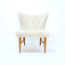Load image into Gallery viewer, Erik Bertil Karlén, Swedish sheep skin lounge chair for Firma Rumsinteriör, 1940s