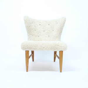 Erik Bertil Karlén, Swedish sheep skin lounge chair for Firma Rumsinteriör, 1940s
