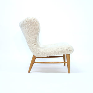 Erik Bertil Karlén, Swedish sheep skin lounge chair for Firma Rumsinteriör, 1940s