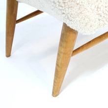 Load image into Gallery viewer, Erik Bertil Karlén, Swedish sheep skin lounge chair for Firma Rumsinteriör, 1940s