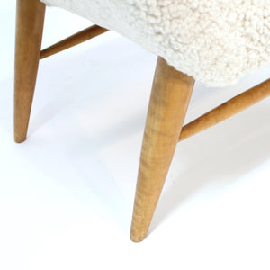Erik Bertil Karlén, Swedish sheep skin lounge chair for Firma Rumsinteriör, 1940s