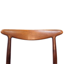 Load image into Gallery viewer, Hans Wegner, pair of Teak and leather dining chairs, model W2 for C.M. Madsen, 1960s
