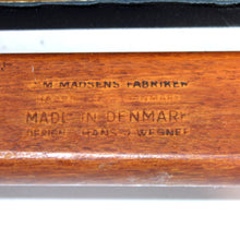 Load image into Gallery viewer, Hans Wegner, pair of Teak and leather dining chairs, model W2 for C.M. Madsen, 1960s