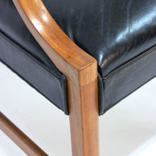 Load image into Gallery viewer, Ole Wanscher, Danish leather and Mahogany lounge chair for A.J. Iversen, 1940s
