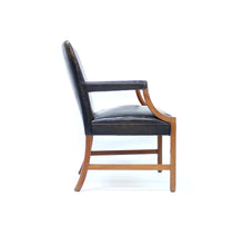 Load image into Gallery viewer, Ole Wanscher, Danish leather and Mahogany lounge chair for A.J. Iversen, 1940s