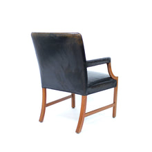 Load image into Gallery viewer, Ole Wanscher, Danish leather and Mahogany lounge chair for A.J. Iversen, 1940s