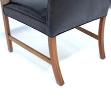 Load image into Gallery viewer, Ole Wanscher, Danish leather and Mahogany lounge chair for A.J. Iversen, 1940s