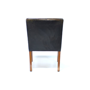 Ole Wanscher, Danish leather and Mahogany lounge chair for A.J. Iversen, 1940s