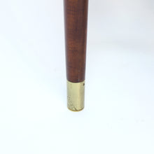 Load image into Gallery viewer, Swedish semicircular mid-century Mahogany side table on brass feet, 1940s