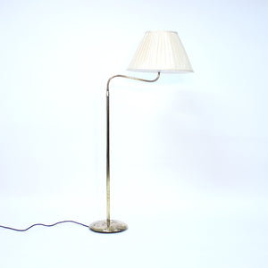 Bertil Brisborg, brass floor lamp model 30620 for Nordiska Kompaniet / NK, 1940s
