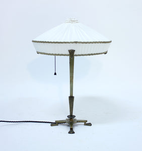 Rare Swedish brass table lamp for CG Hallberg, attributed to Elis Bergh, 1920s