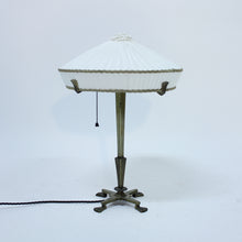 Load image into Gallery viewer, Rare Swedish brass table lamp for CG Hallberg, attributed to Elis Bergh, 1920s