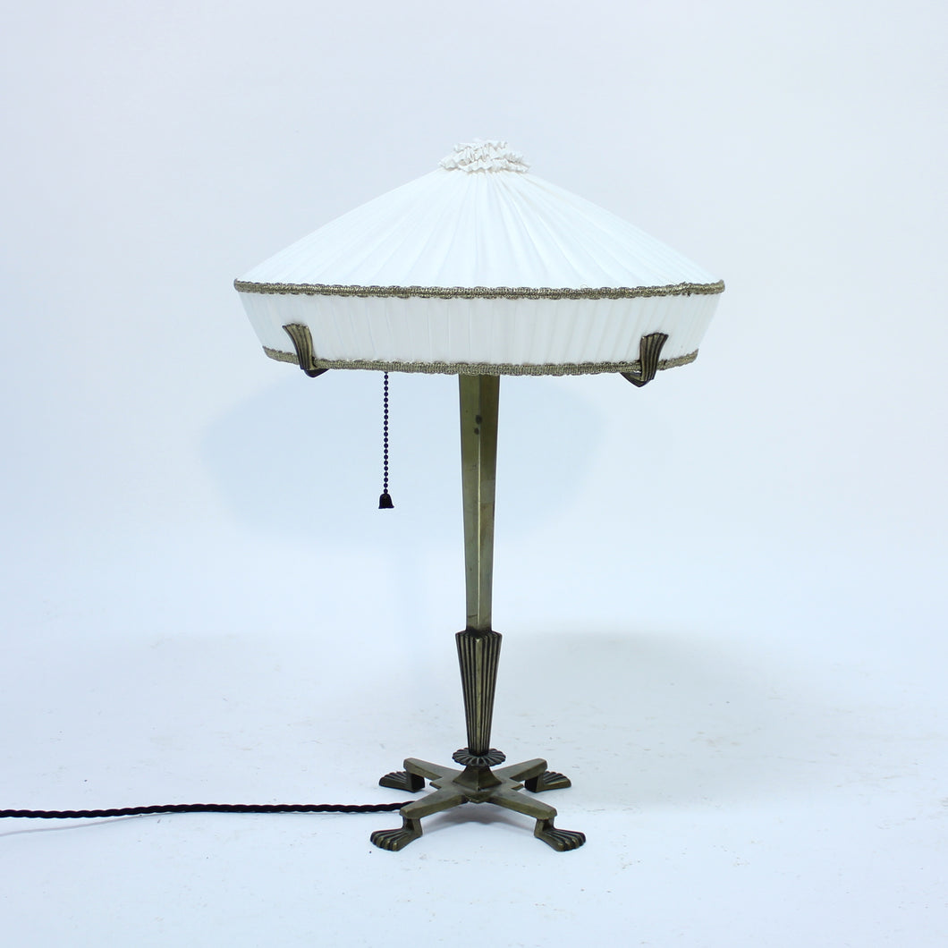 Rare Swedish brass table lamp for CG Hallberg, attributed to Elis Bergh, 1920s
