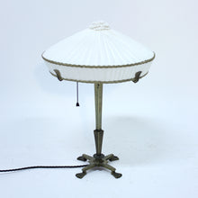 Load image into Gallery viewer, Rare Swedish brass table lamp for CG Hallberg, attributed to Elis Bergh, 1920s