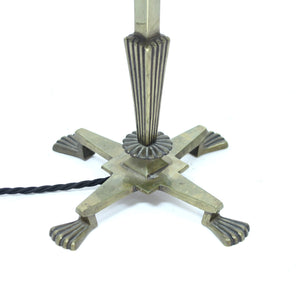 Rare Swedish brass table lamp for CG Hallberg, attributed to Elis Bergh, 1920s