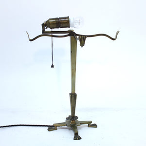 Rare Swedish brass table lamp for CG Hallberg, attributed to Elis Bergh, 1920s