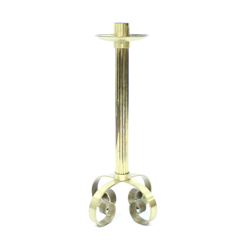 Ivar Ålenius-Bjök, large brass candle holder, Ystad Metall, 1960s