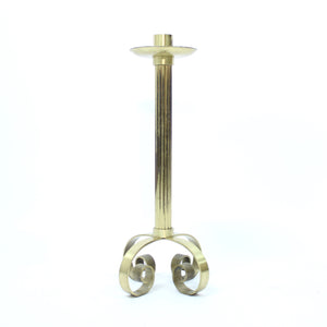Ivar Ålenius-Bjök, large brass candle holder, Ystad Metall, 1960s