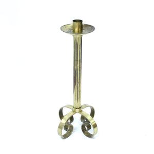 Ivar Ålenius-Bjök, large brass candle holder, Ystad Metall, 1960s