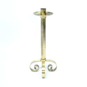 Ivar Ålenius-Bjök, large brass candle holder, Ystad Metall, 1960s