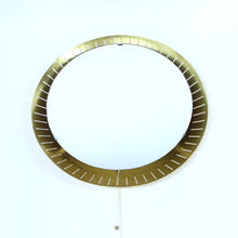Load image into Gallery viewer, Italian backlit brass mirror by Stilnovo, 1960s