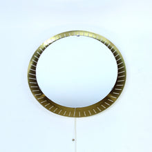 Load image into Gallery viewer, Italian backlit brass mirror by Stilnovo, 1960s