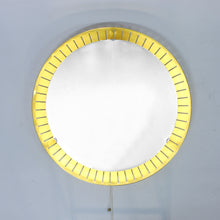 Load image into Gallery viewer, Italian backlit brass mirror by Stilnovo, 1960s