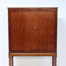 Load image into Gallery viewer, Swedish Modern bar cabinet in Mahogany and root veneer, 1940s
