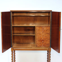 Load image into Gallery viewer, Swedish Modern bar cabinet in Mahogany and root veneer, 1940s