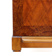 Load image into Gallery viewer, Swedish Modern bar cabinet in Mahogany and root veneer, 1940s