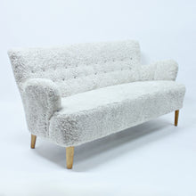 Load image into Gallery viewer, Swedish Modern, Sheep skin sofa, 1940s
