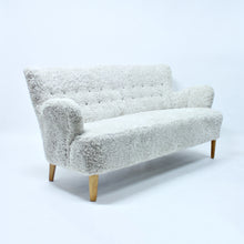Load image into Gallery viewer, Swedish Modern, Sheep skin sofa, 1940s