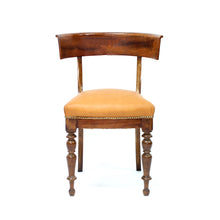 Load image into Gallery viewer, Mahogany and leather Klismos chair, early 20th century