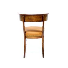 Load image into Gallery viewer, Mahogany and leather Klismos chair, early 20th century