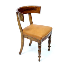 Load image into Gallery viewer, Mahogany and leather Klismos chair, early 20th century