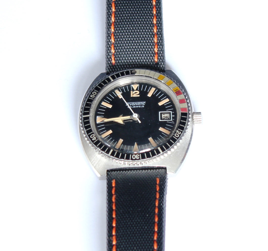 Tevomatic vintage diver, 39mm, 1970s