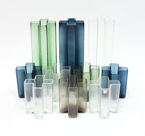 Bodil Kjaer, Cross vases for Gullaskruf, set of 10, 1960s